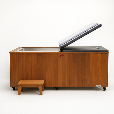 Cedar Cold Plunge Engineered for Daily Recovery, 304 Stainless Basin, 1.5 HP Chiller, UV-C Filtration