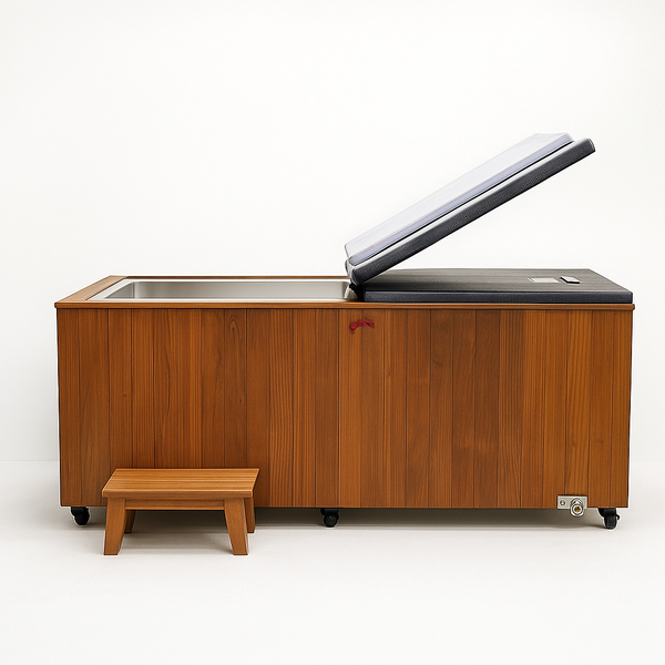 Cedar Cold Plunge Engineered for Daily Recovery, 304 Stainless Basin, 1.5 HP Chiller, UV-C Filtration