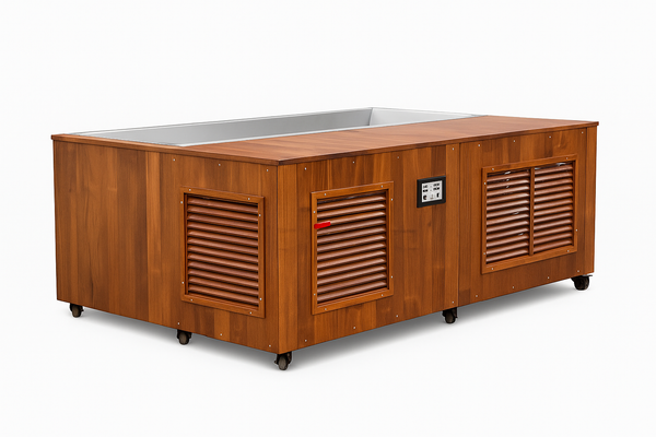 Cedar Cold Plunge Engineered for Daily Recovery, 304 Stainless Basin, 1.5 HP Chiller, UV-C Filtration
