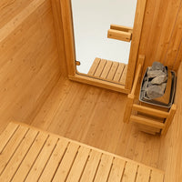 Traditional Indoor Sauna Built for Home Relaxation, Premium Cedar Construction, 6.5kW Heater, Glass Door
