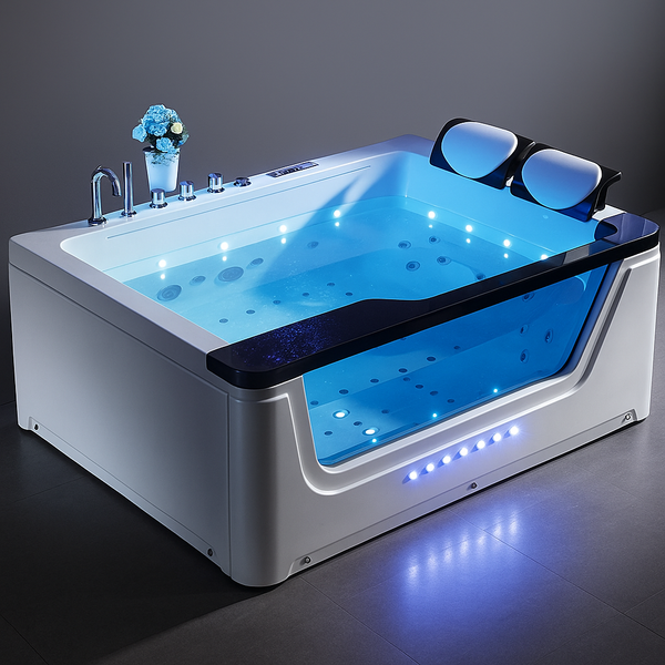 Whirlpool Hot Tub Built for Luxury Couples Spa Experience, 24 Jets, LED Lighting, Reinforced Acrylic
