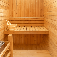 Traditional Indoor Sauna Built for Home Relaxation, Premium Cedar Construction, 6.5kW Heater, Glass Door