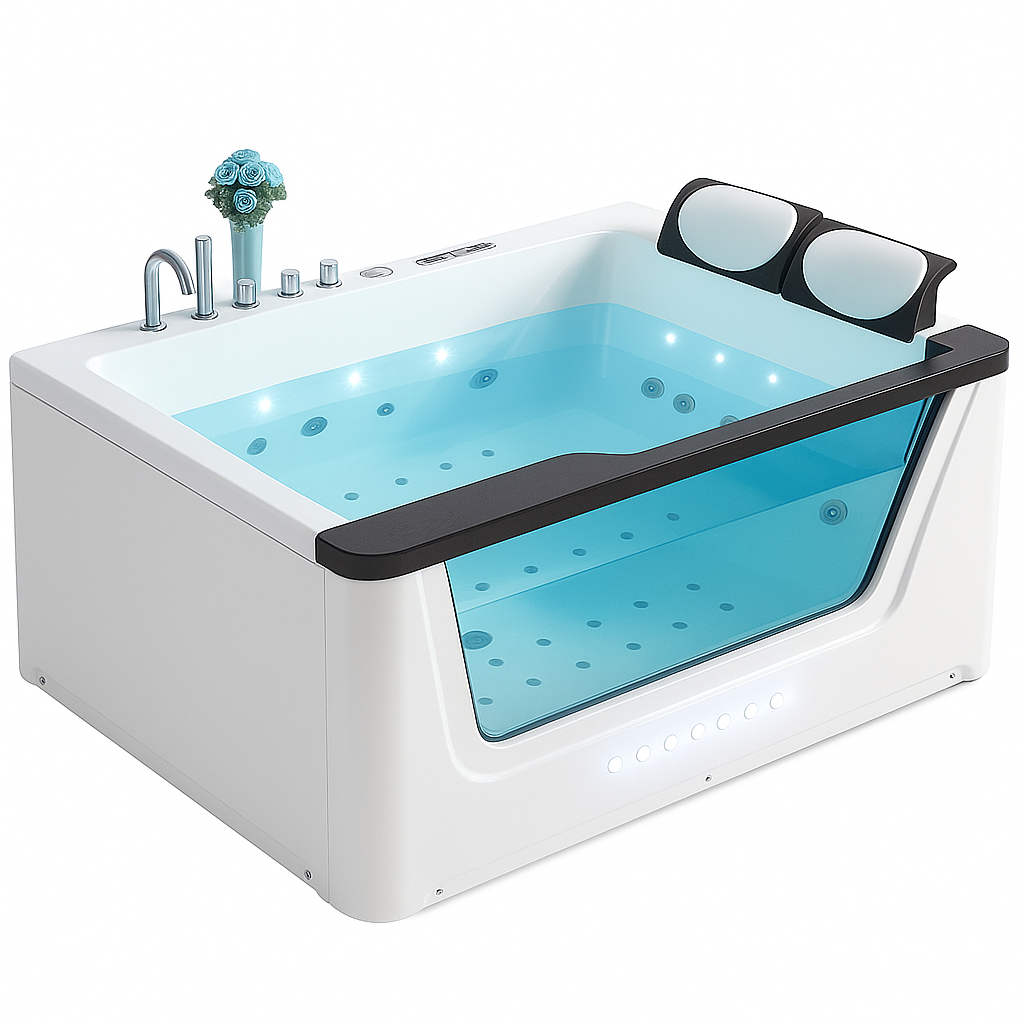 Whirlpool Hot Tub Built for Luxury Couples Spa Experience, 24 Jets, LED Lighting, Reinforced Acrylic