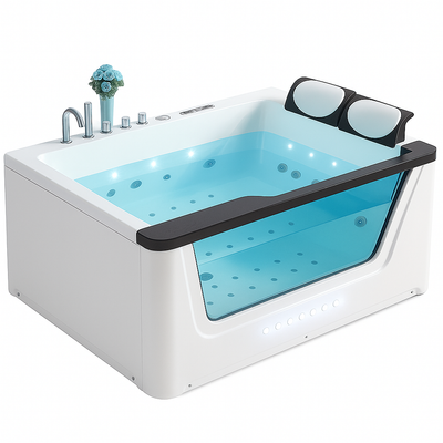 Whirlpool Hot Tub Built for Luxury Couples Spa Experience, 24 Jets, LED Lighting, Reinforced Acrylic