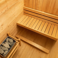Traditional Indoor Sauna Built for Home Relaxation, Premium Cedar Construction, 6.5kW Heater, Glass Door