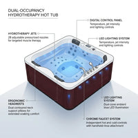 Dual-Occupancy Hot Tub Built for Luxury Relaxation, 28 Hydrotherapy Jets, LED Lighting, Digital Controls — How It Works